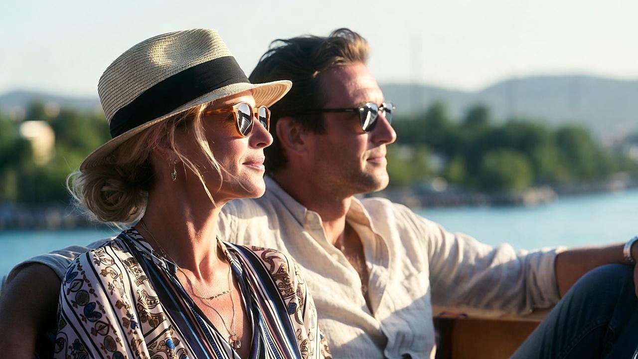 A retired couple enjoying time on the water